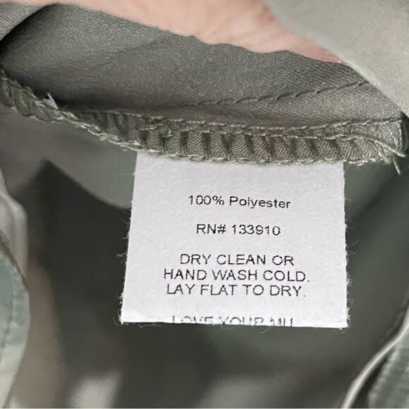 NWT Show Me Your Mumu - Say I Do Romper Moss Green Size MEDIUM Satin Faux Wrap - Picture 9 of 11